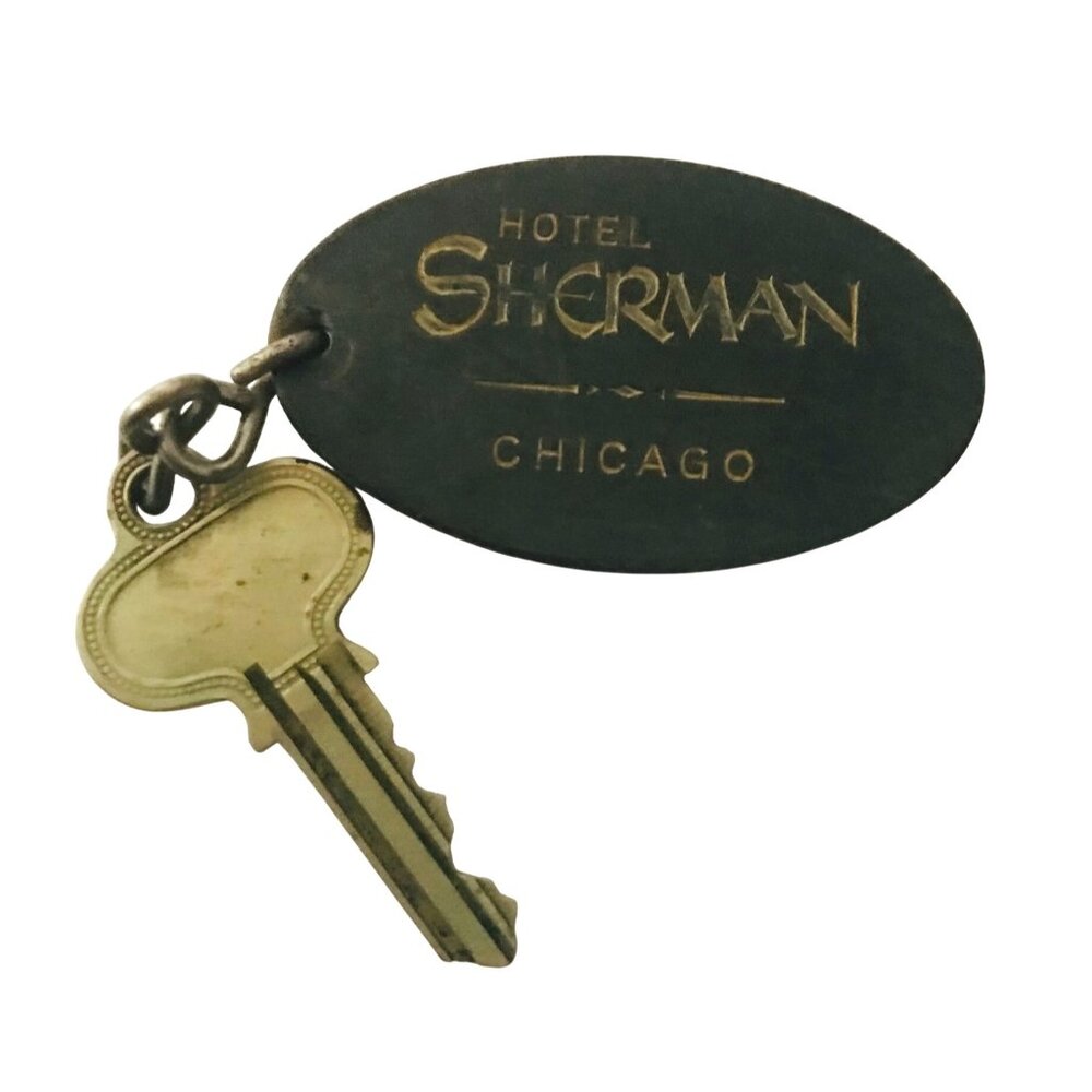 Sherman House Hotel Chicago Room Key & Fob 695 Original USA
